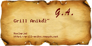 Grill Anikó névjegykártya