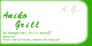 aniko grill business card